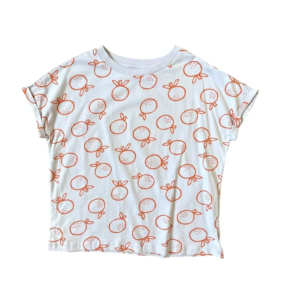Hanna Andersson Oranges Organic Cotton T-Shirt Size 12